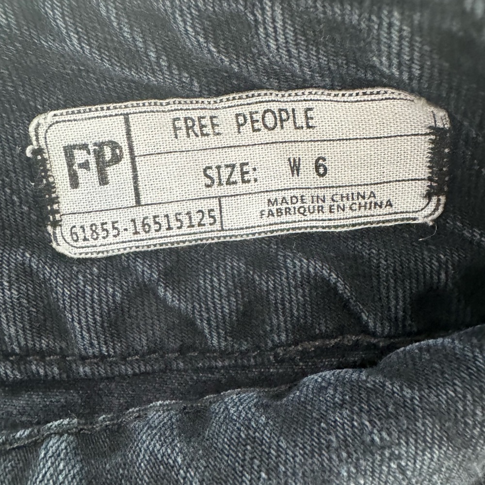 Free People Denim Mini Skirt Size 6 Boho Y2K Festival - Picture 4 of 6